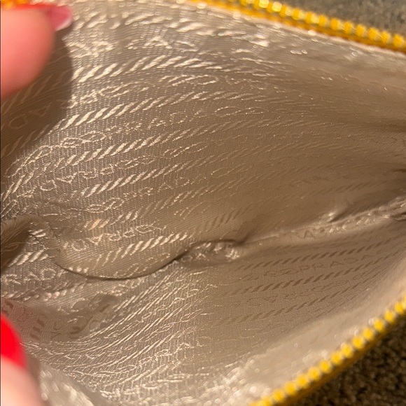 Yellow Leather Prada Purse